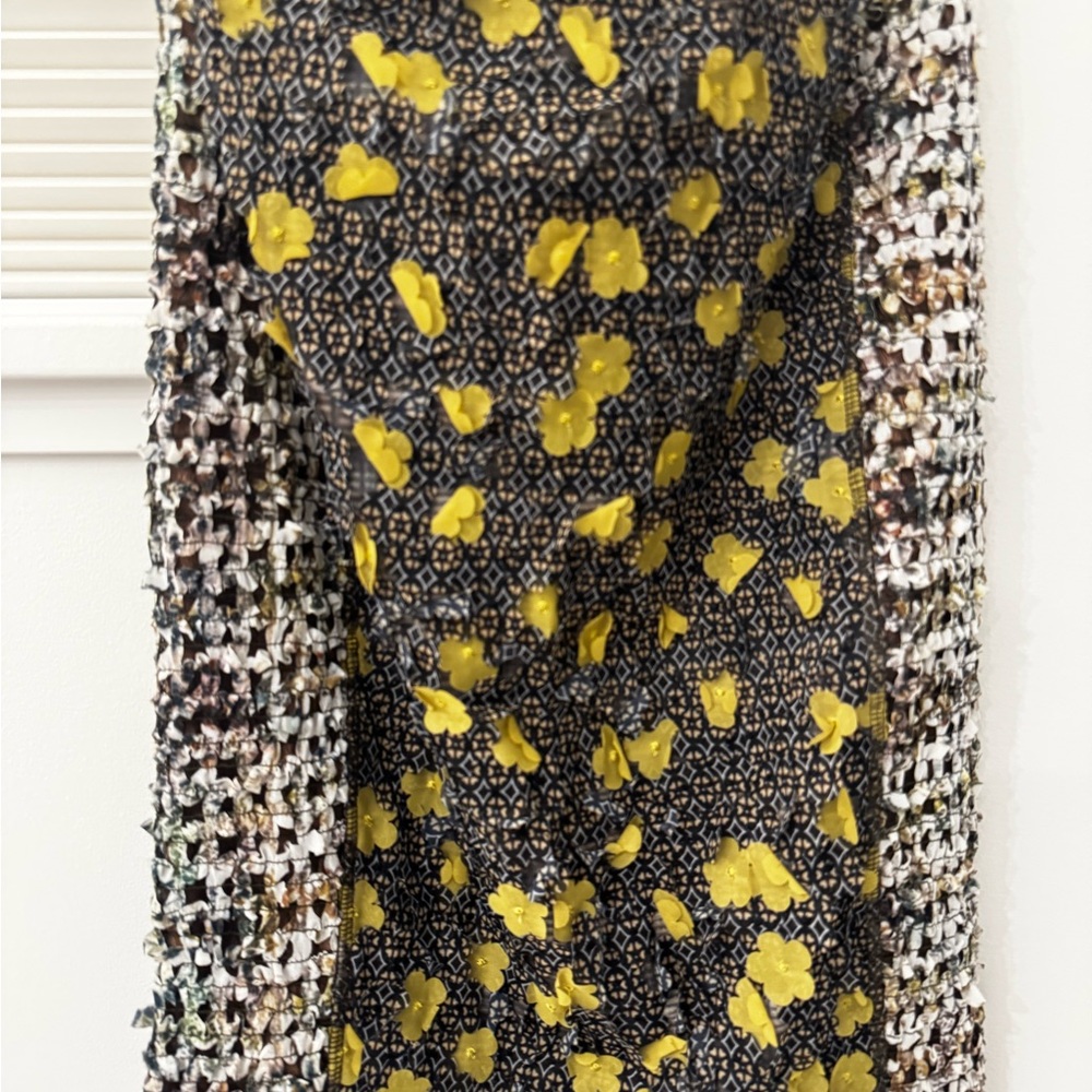 Byron Lars 3D Laser Cut Floral Pencil Skirt - Picture 7 of 8